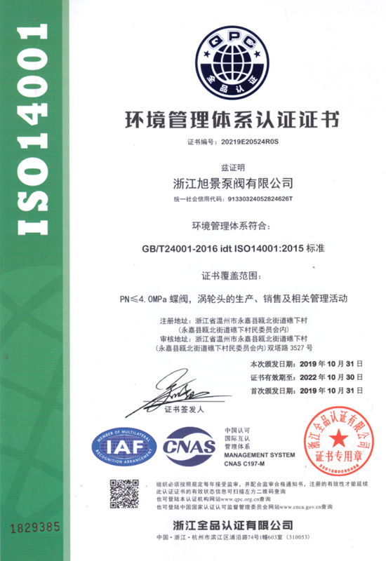 ISO14001環境管理體系認證